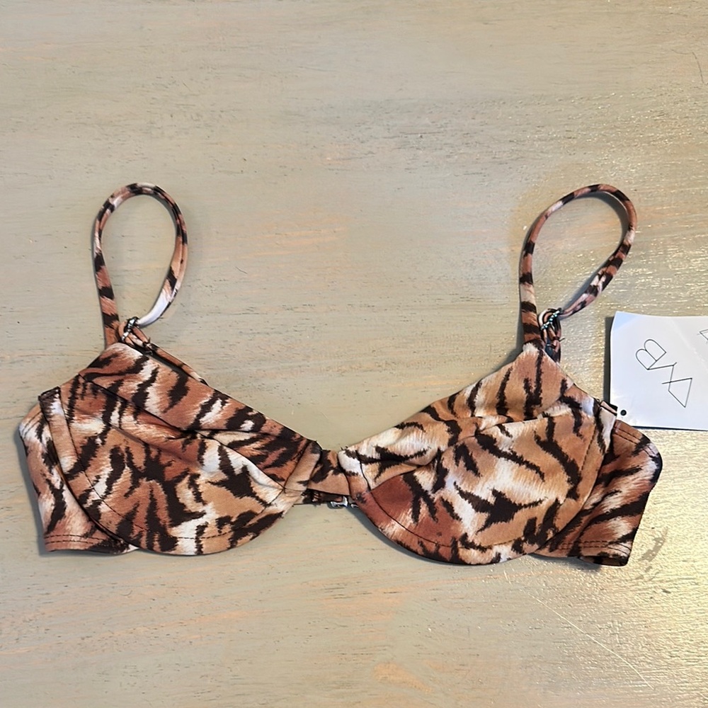 VWB swim leopard print top